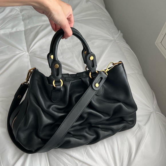 Smythson Handbags - Smythson black leather bag